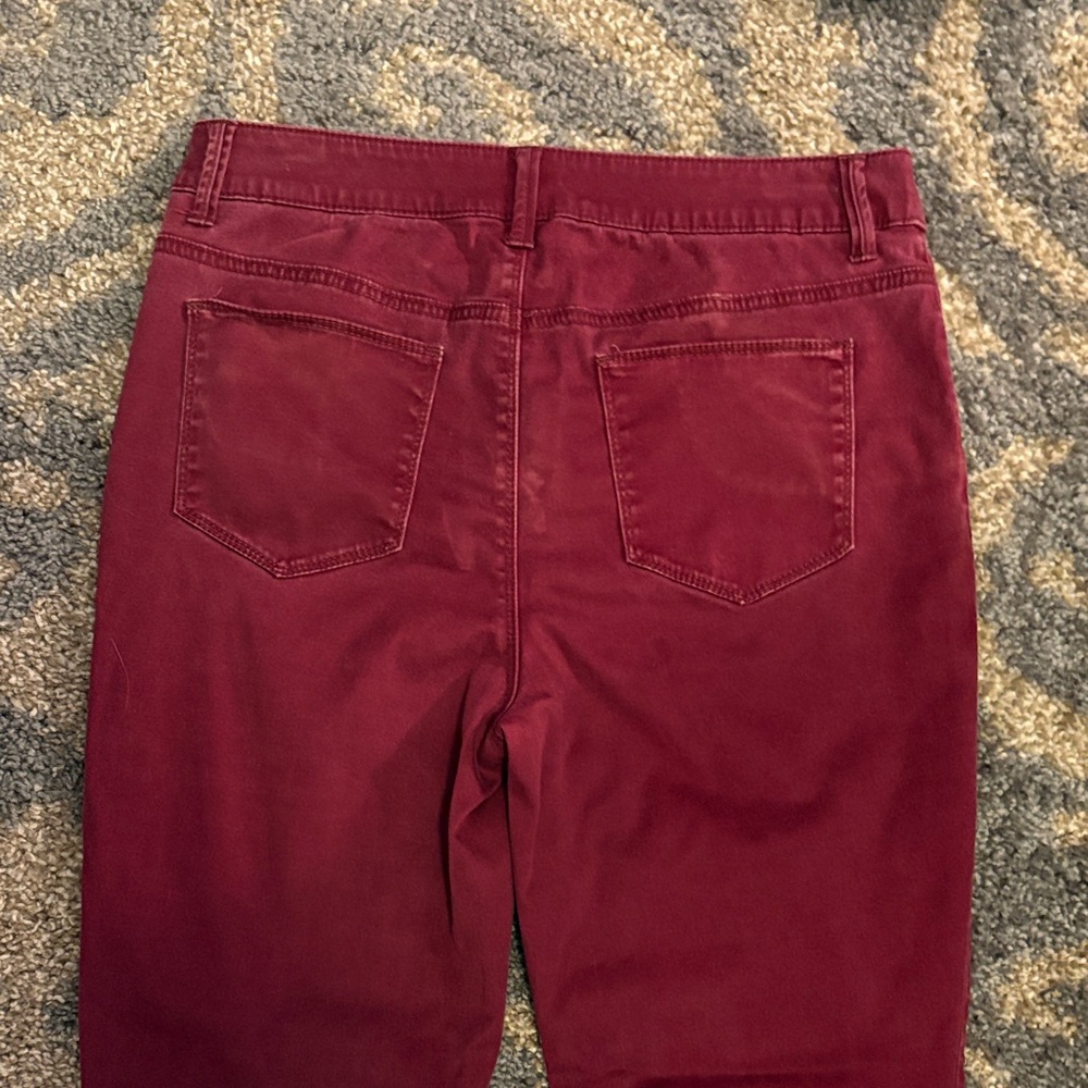 Chico's Deep Red Jeggings - Picture 3 of 3